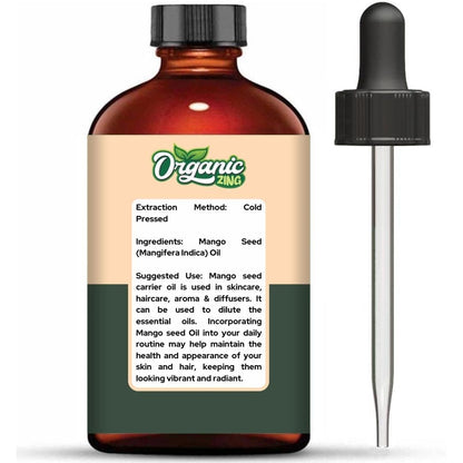 Organic Zing Mango Seed (Mangifera Indica) Oil | Pure & Natural Carrier Oil for Skincare, Hair Care & Massage