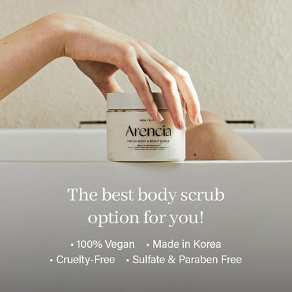Arencia Black Tea & Yuzu Fresh Cloud Body & Scalp Scrub