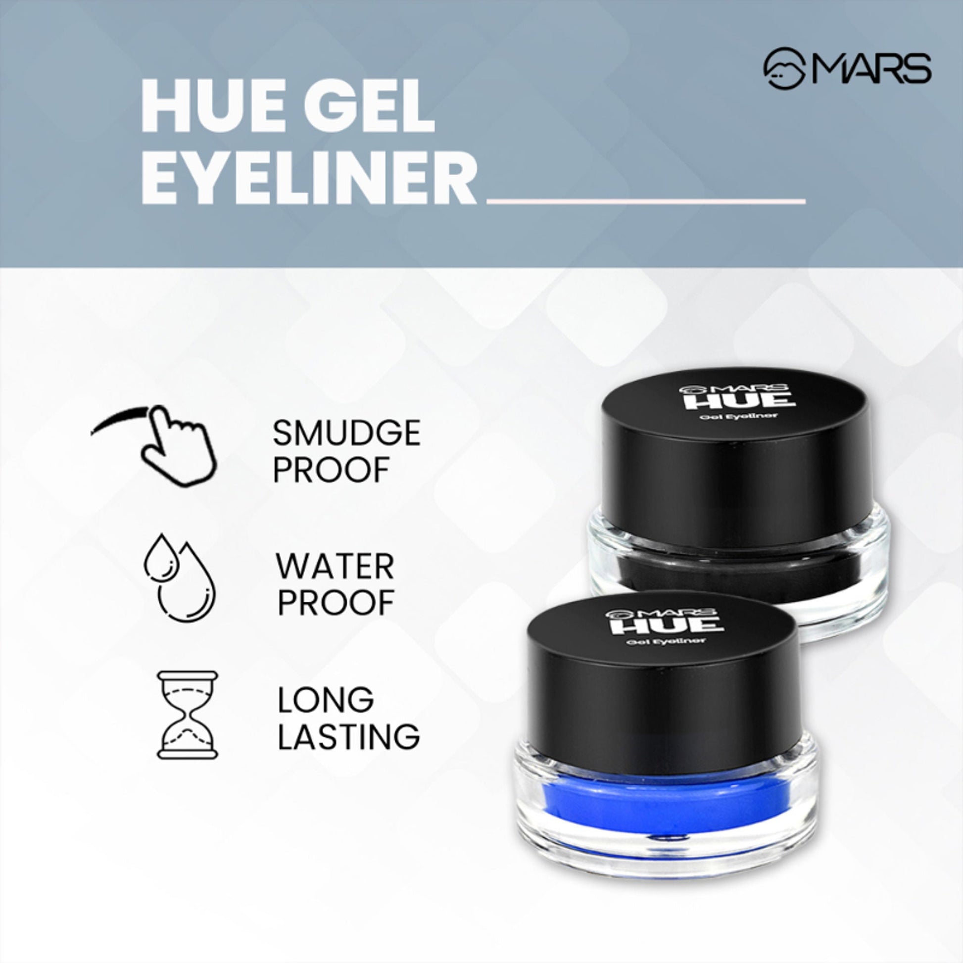 MARS Cosmetics 2-In-1 Hue Gel Eyeliner With 2 Brush Set - 1