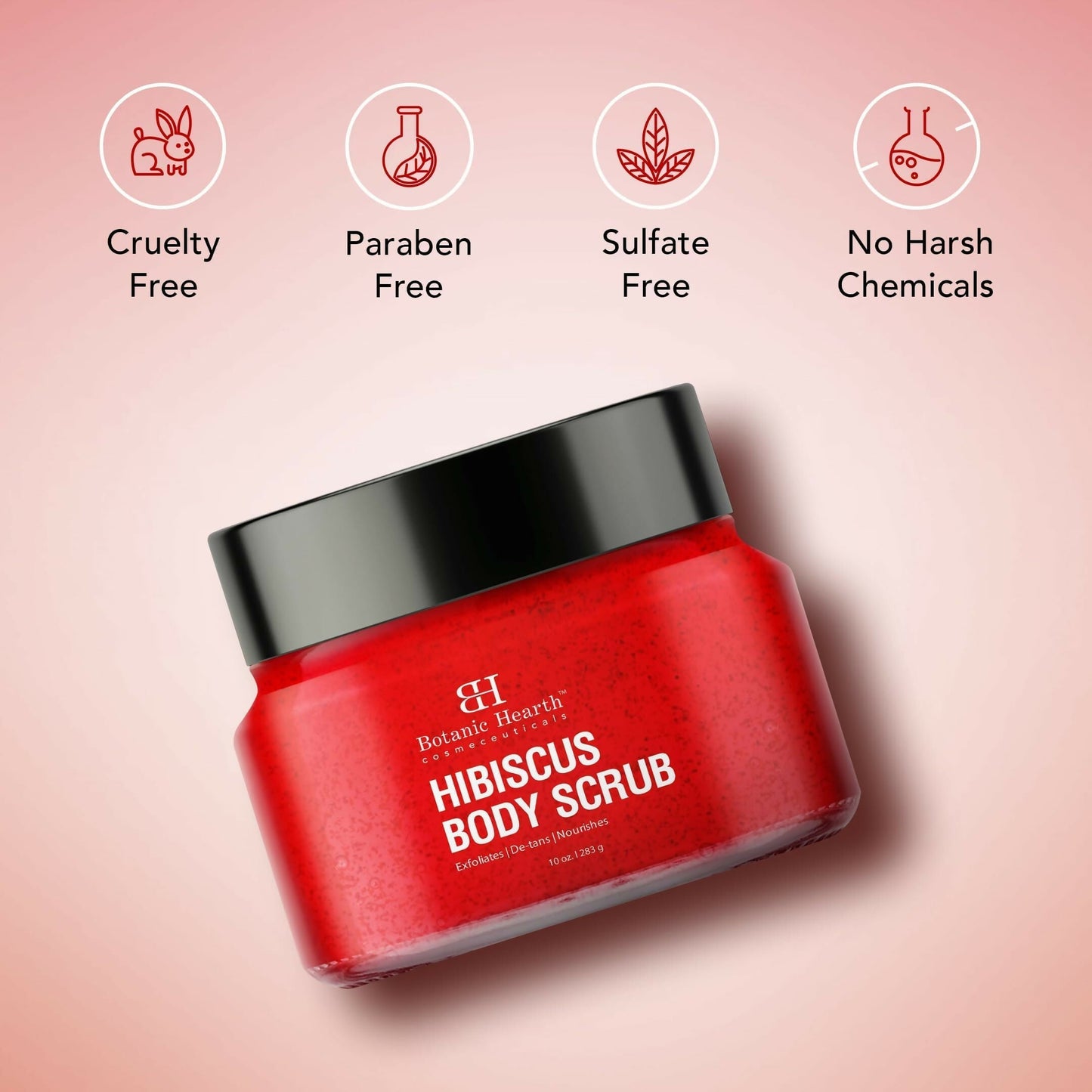 Botanic Hearth Hibiscus Body Scrub For Brighter, Smoother, Hydrated &amp; Moisturized Skin