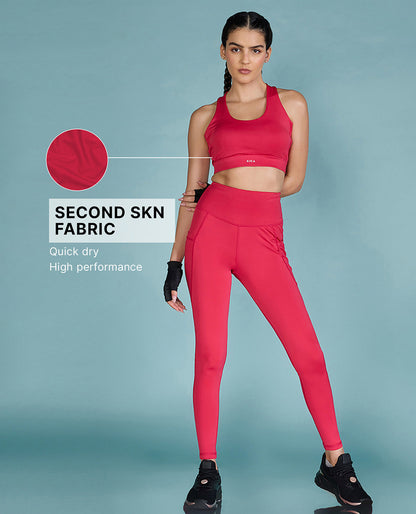 Strappy Mid-Impact Sports Bra with Removable Pads Apple