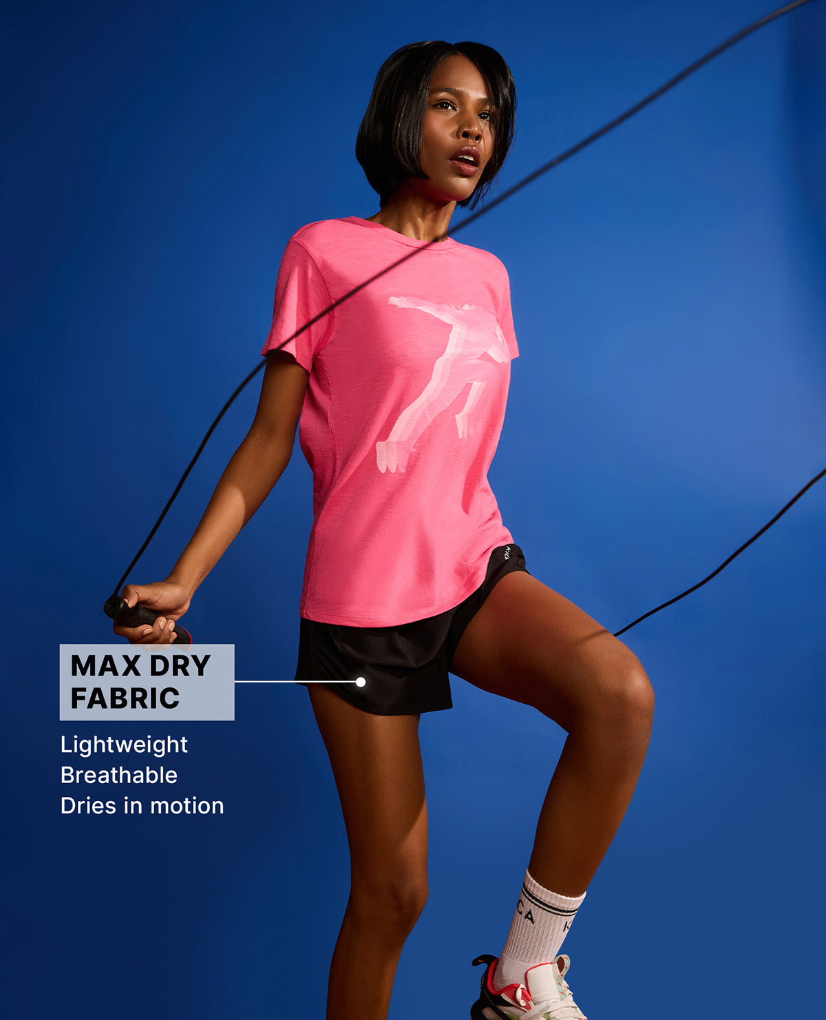 Kica Running Shorts with Breathe Easy Mesh Panels and Inner brief for coverage Black