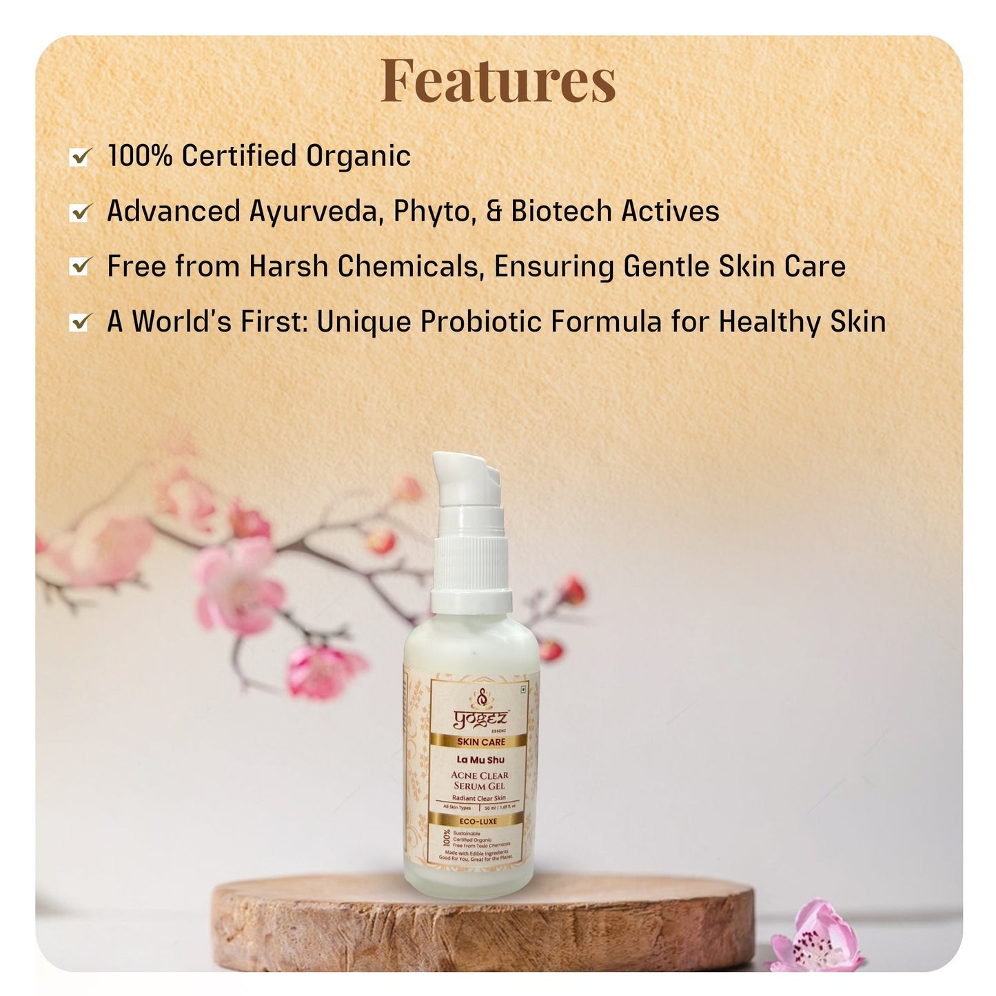 Yogez La Mu Shu Acne Clear Serum Gel