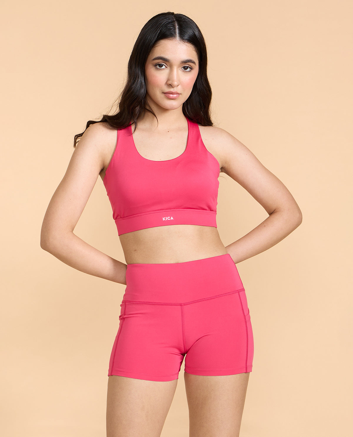 Kica High-Waisted Workout Booty Shorts Apple