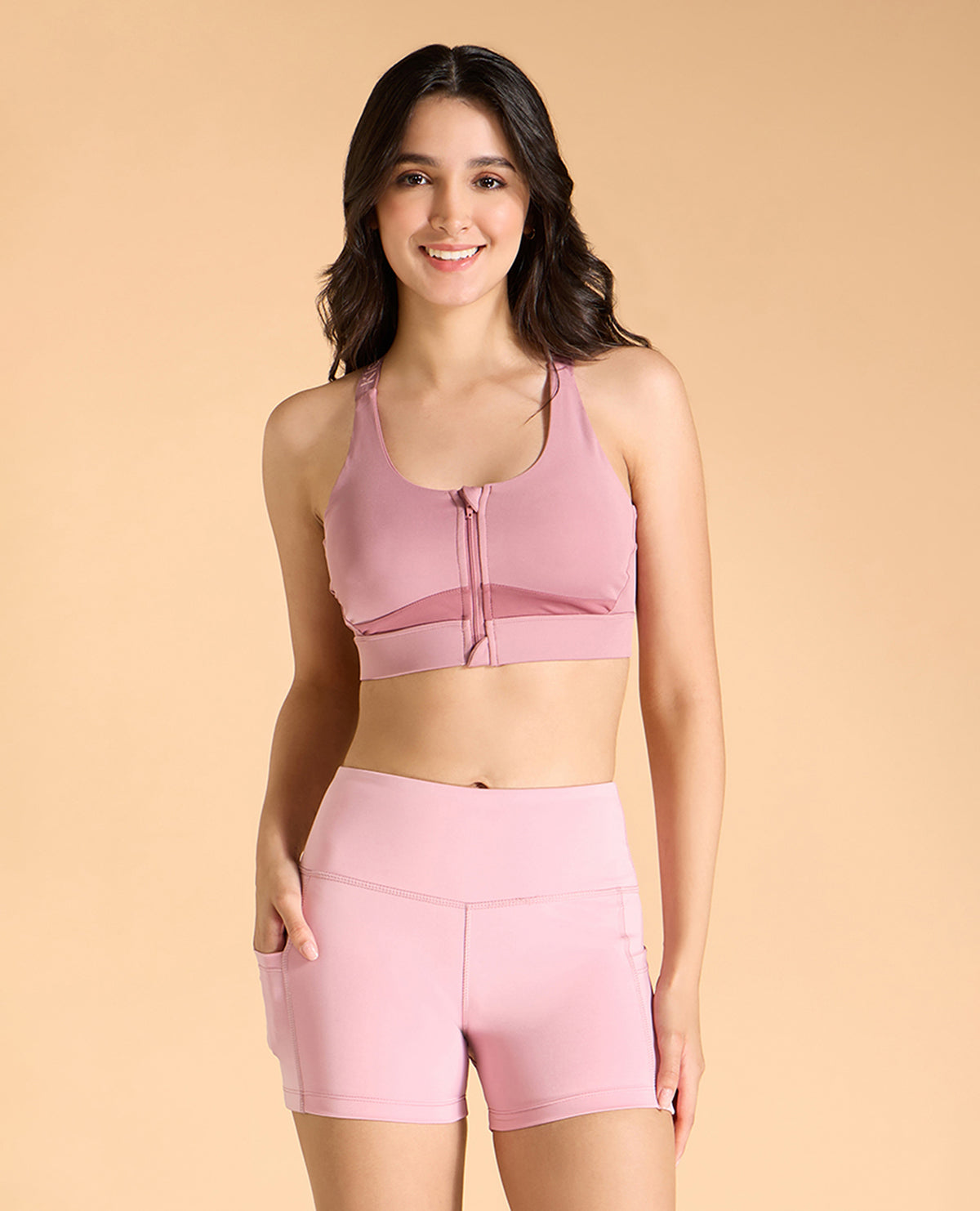 Kica High-Waisted Workout Booty Shorts Pink
