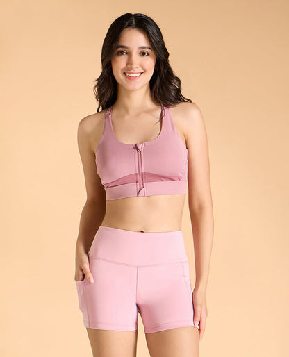 Kica High-Waisted Workout Booty Shorts Pink