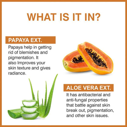 She Essentials Papaya Brightening Face Wash For Glowing & Radiant Skin