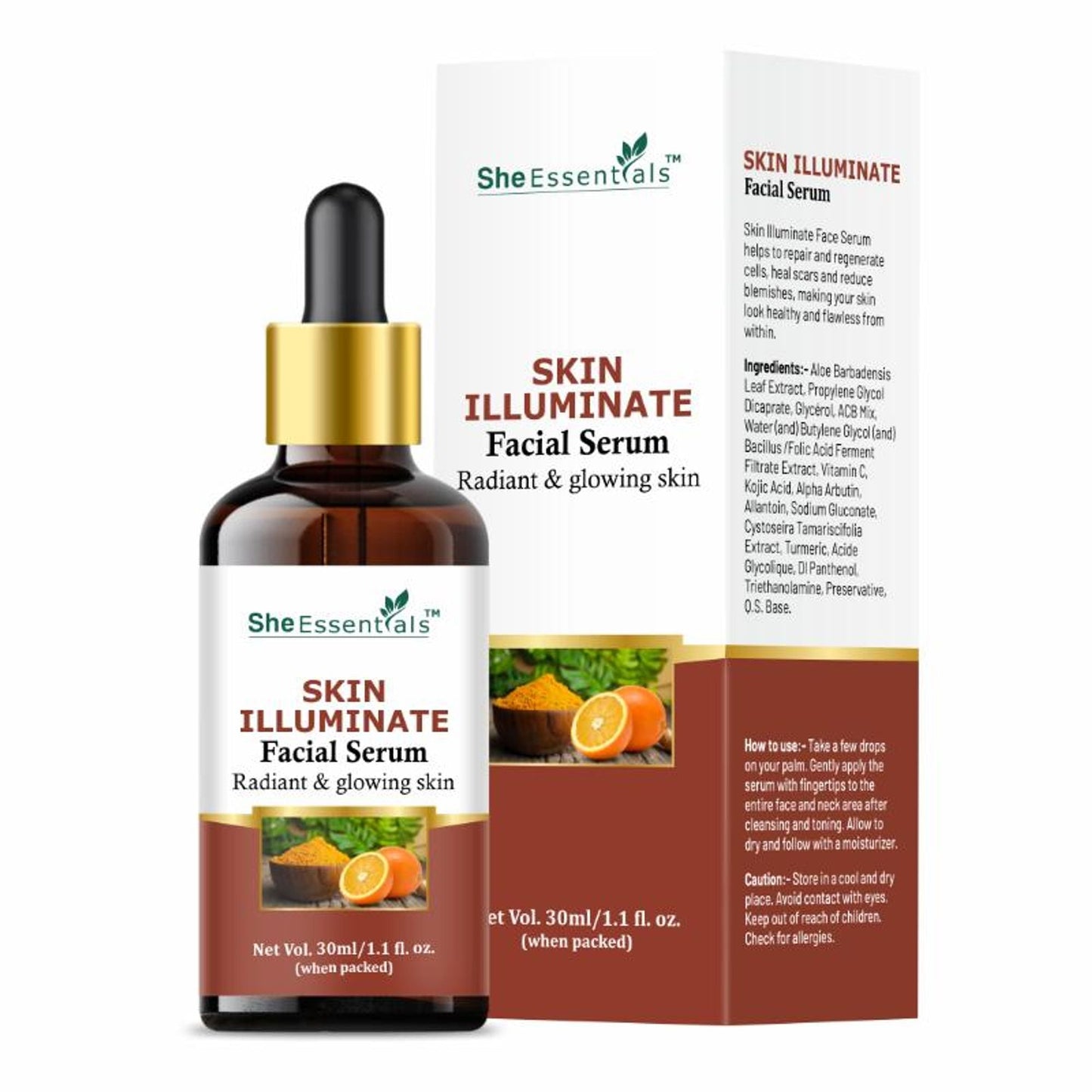 She Essentials Skin Illuminate Face Serum Instantly Illuminates Skin All Types Of Skin