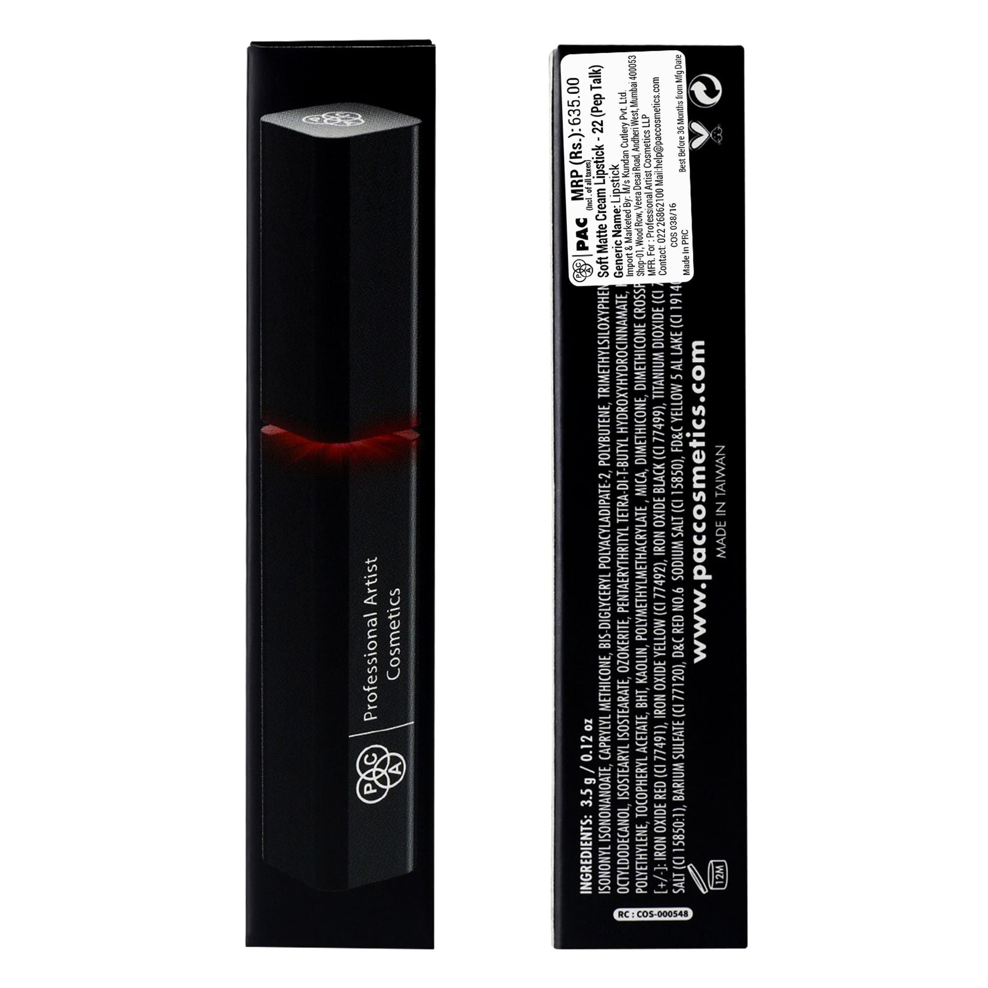 PAC Studio Soft Matte Cream Lipstick - 22 Pep Talk