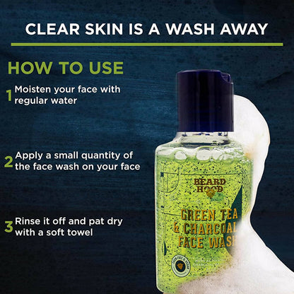 Beardhood Green Tea & Charcoal Face Wash
