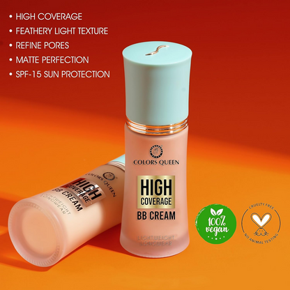Colors Queen High Coverage BB Cream Foundation - Natural Beige