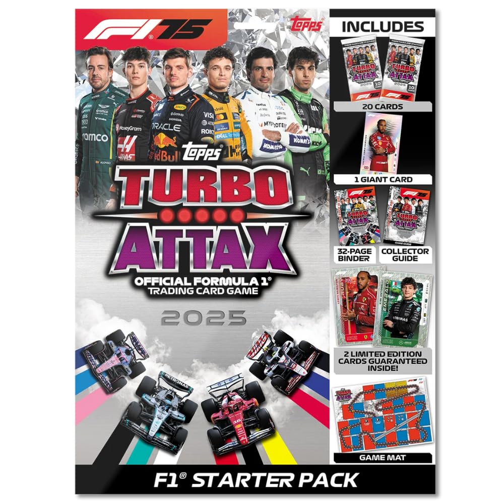 Topps Turbo Attax Formula 1 2025 Trading and Collectible Card Game (Mega Tin - Diamond Edition)