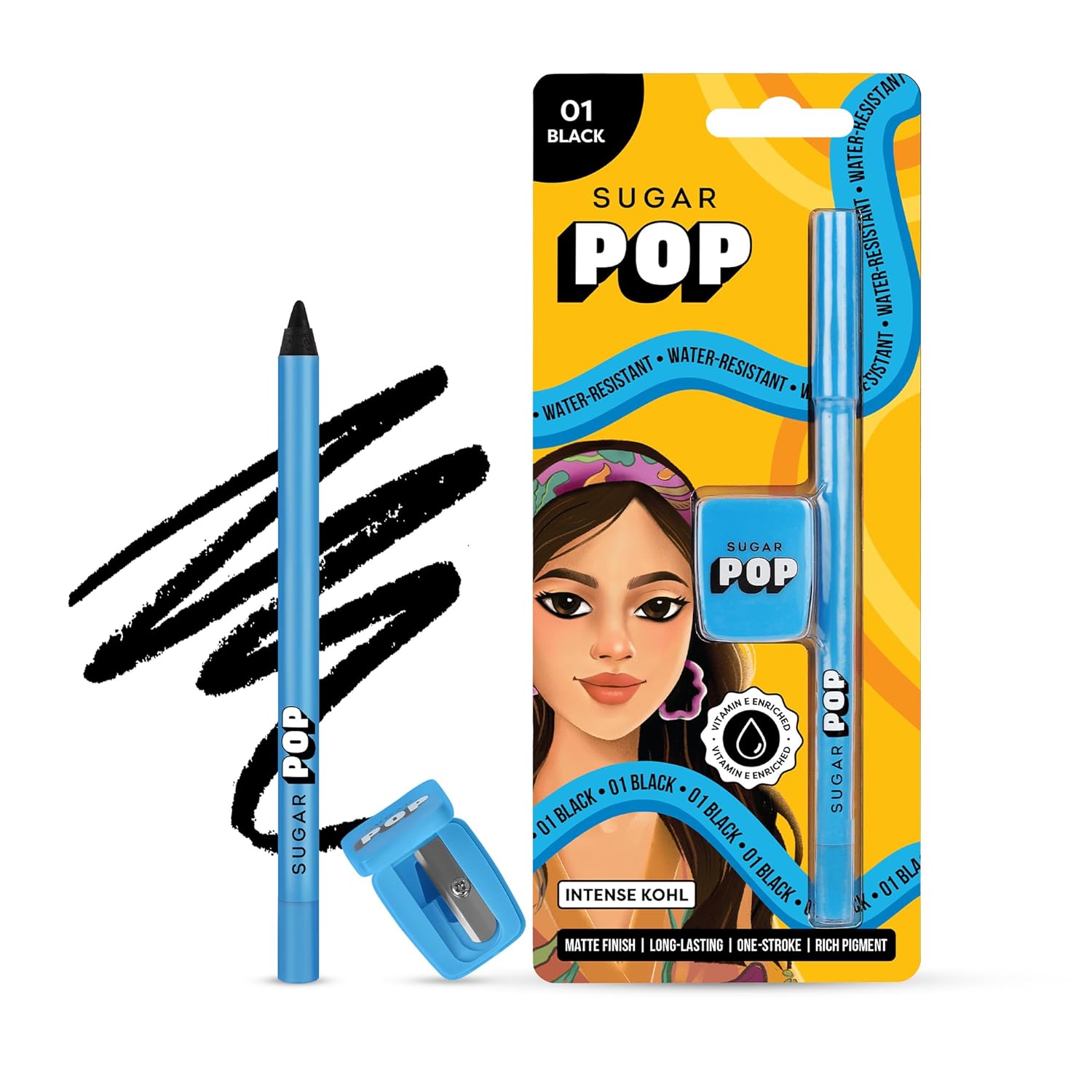 SUGAR POP Intense Black Kohl Eyeliner 1.2g Smudge-Proof & Water-Resistant