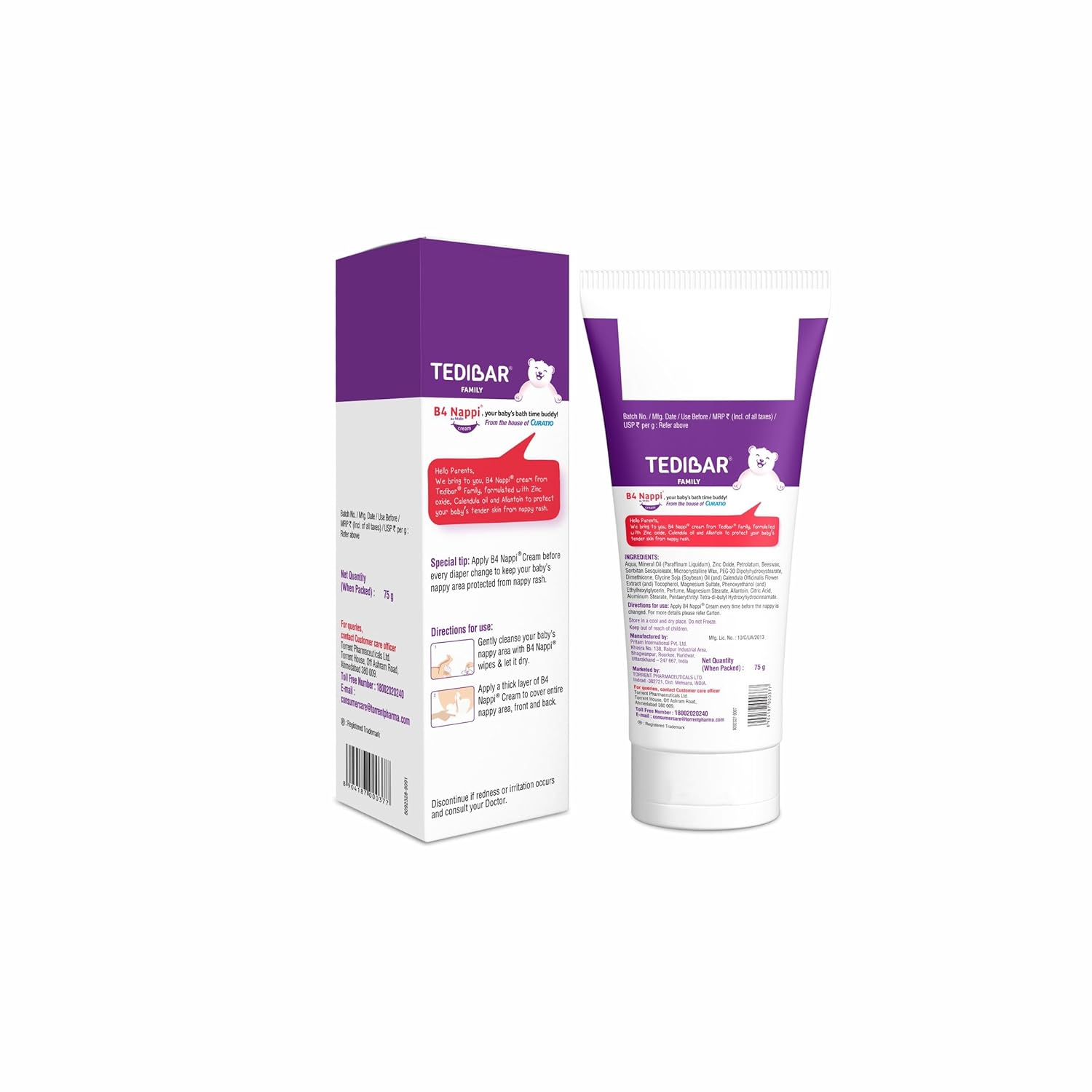 B4 Nappi Cream 75gm - Diaper Rash Prevention Cream.
