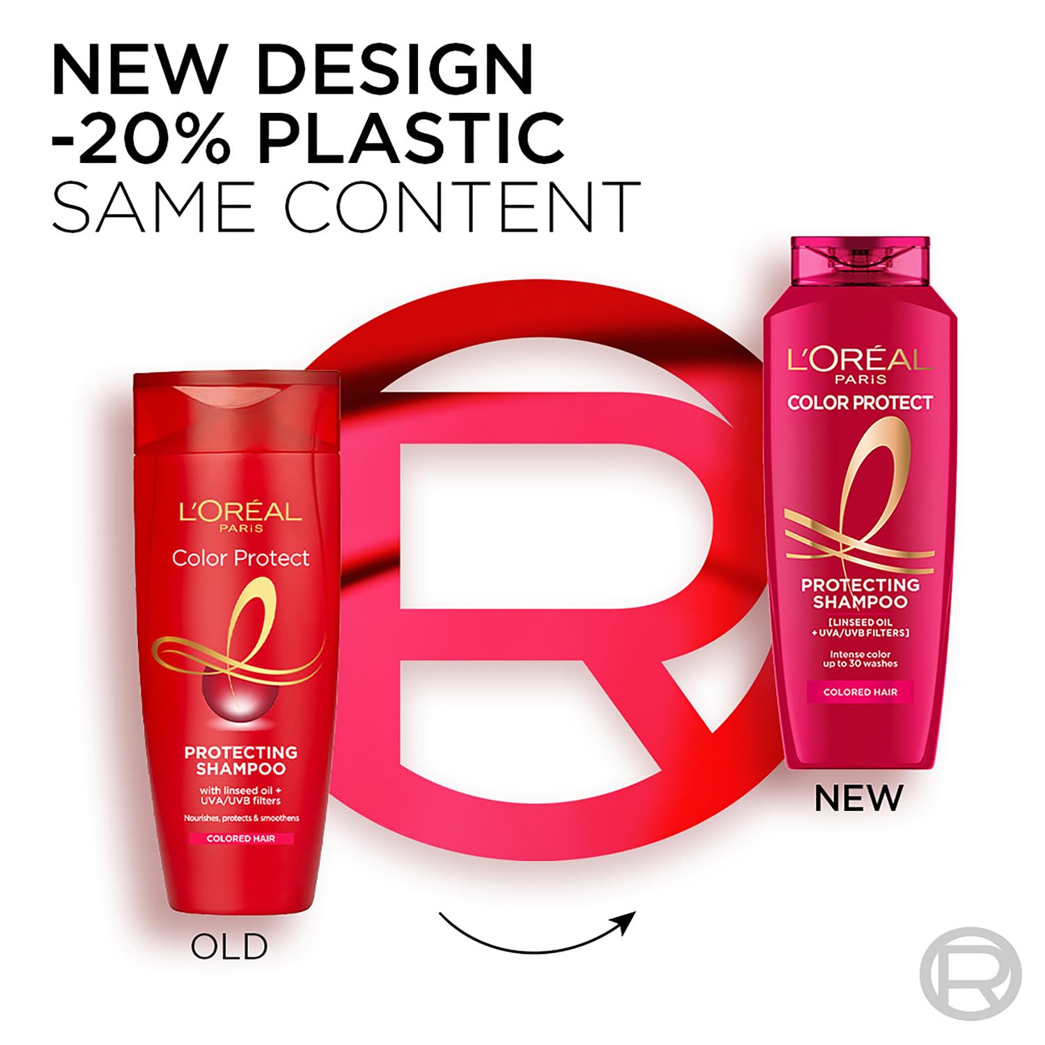 L'Oréal Paris Shampoo, Vibrant & Revived Colour, For Colour-treated Hair, Protects from UVA & UVB, Colour Protect, 340 ml
