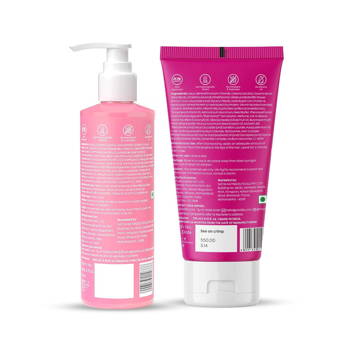 Hibiscus Bond Repair Shampoo & Conditioner Set with FiberHance™ & TechnoHYAL