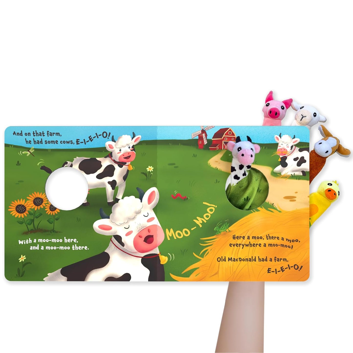 Skillmatics Cloth Puppet Book - Old Macdonald Had a Farm, Interactive Finger Puppets for Infants & Toddlers, Early Learning & Sensory Toys, Nursery Rhyme, Gifts for Babies Ages 6 Months to 2 Years