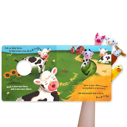 Skillmatics Cloth Puppet Book - Old Macdonald Had a Farm, Interactive Finger Puppets for Infants & Toddlers, Early Learning & Sensory Toys, Nursery Rhyme, Gifts for Babies Ages 6 Months to 2 Years