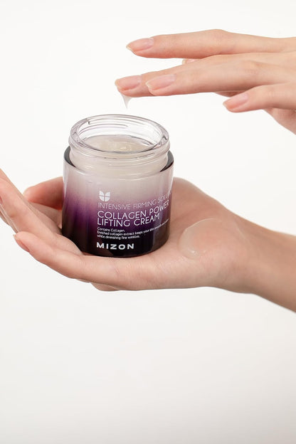 MIZON Collagen Lifting Cream 75ml - Anti-Wrinkle Moisturizer for Day & Night