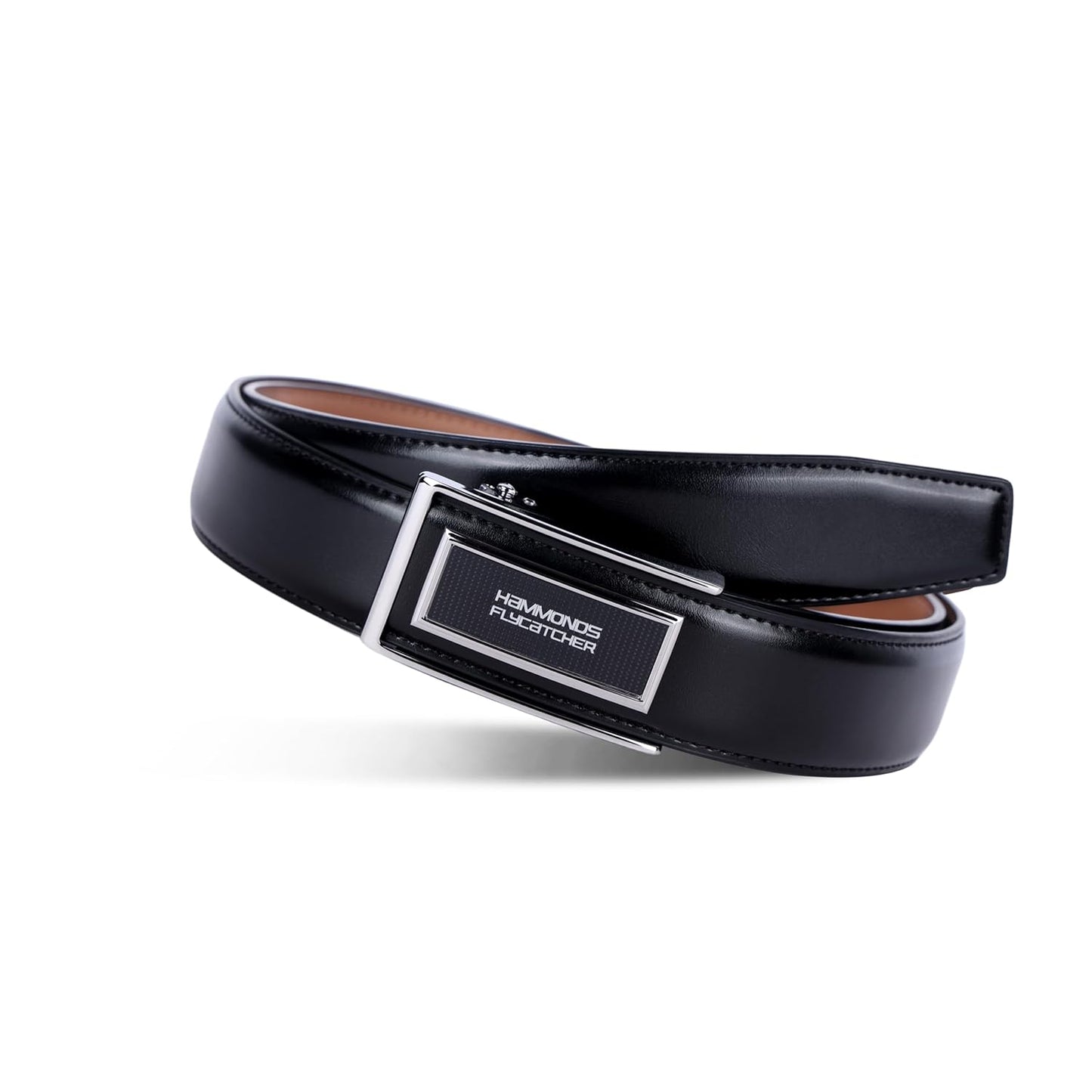 HAMMONDS FLYCATCHER Genuine Leather Belt for Men, Premium Leather Belt with Auto Lock mechanism, Mens Belt Leather Branded with Slide Lock, Stylish Hidden Tail Design for Everyday Wear