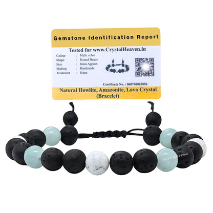 Total Protection Crystal Bracelet for Men Women - Tiger Eye, Black Obsidian, Hematite, Evil Eye Bracelet Set - Real Healing Stone Adjustable Bracelet