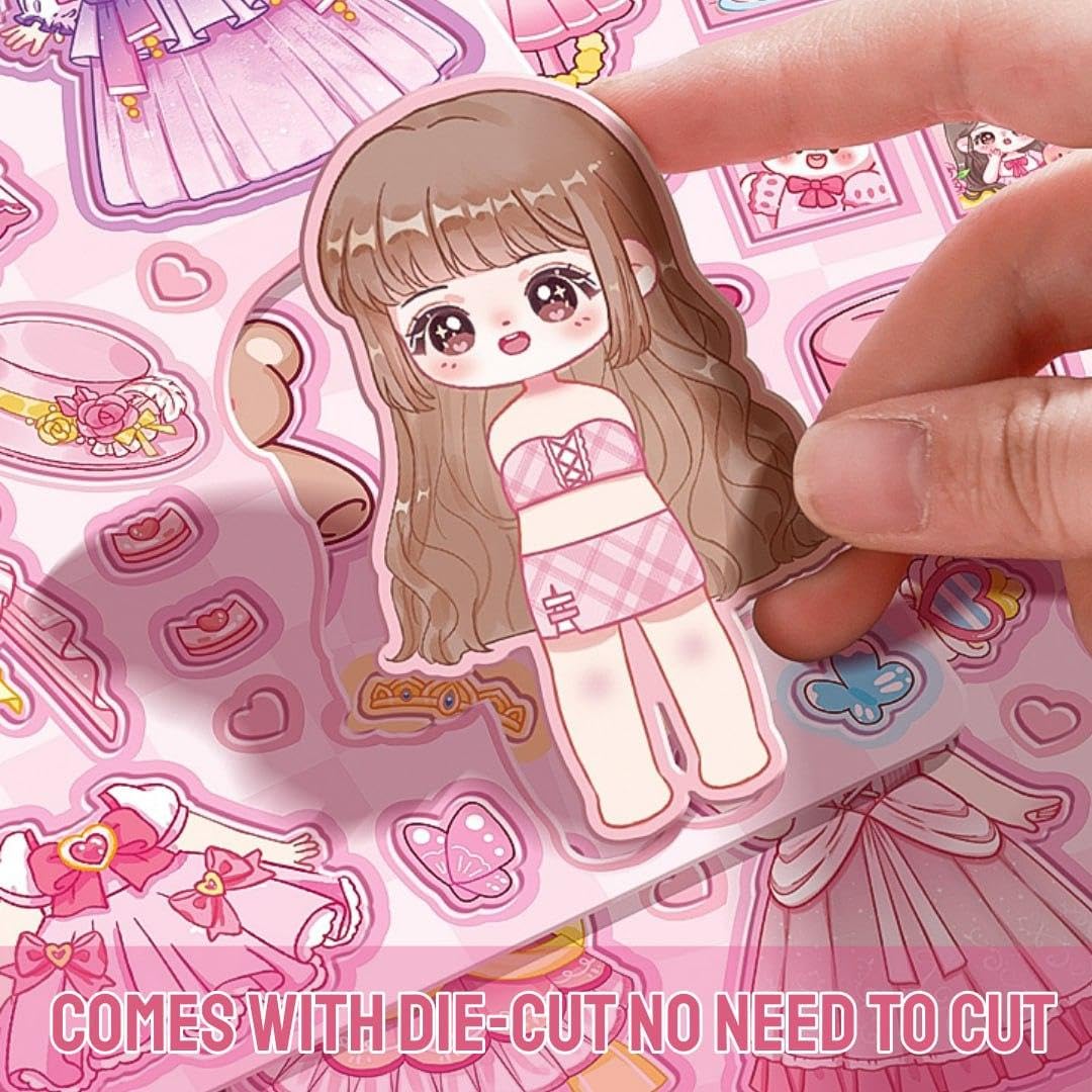 Diy Magnetic Dress-Up Princess |Pretend Play Toys For Girls| Magnetic Dress-Up Doll Book Toy For Girls – Reusable Magnetic Sticker Play Set With Stand & Scenes, 3 Year And Up