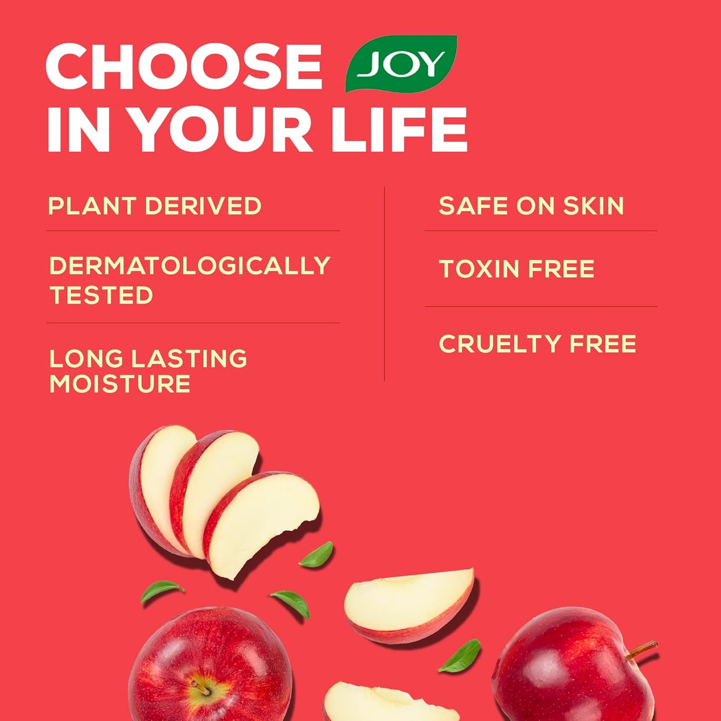 Joy Skin Fruits Moisturizing Skin Cream With Apple, Jojoba & Almond Oil (500ml) | Quick Absorbing & Non Sticky Moisturizer for Face, Hands & Body | Cold Cream For Healthy, Soft & Glowing Skin