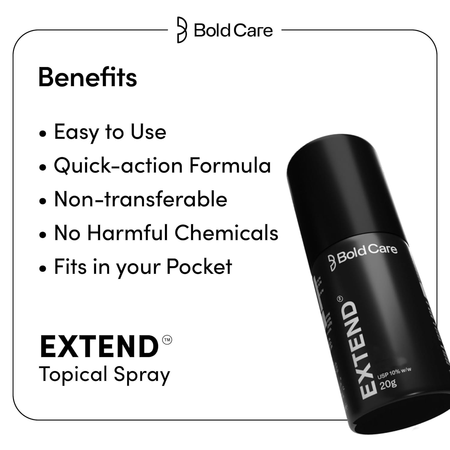 Bold Care EXTEND™ Topical Non-Transferable Spray for Men (Pack of 1)