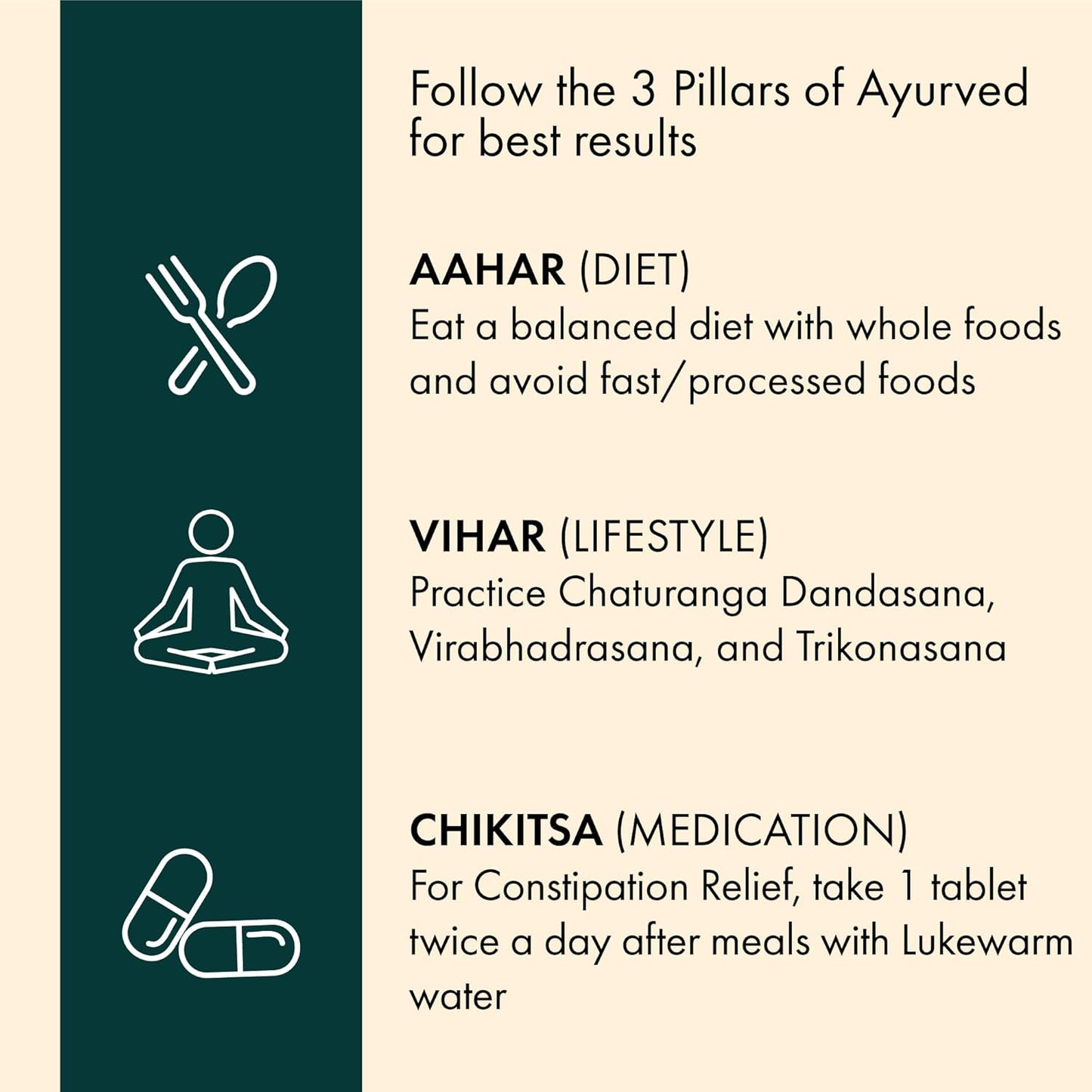 Dr. Vaidya's Ayurvedic Constipation Relief Tablets - 60 Count