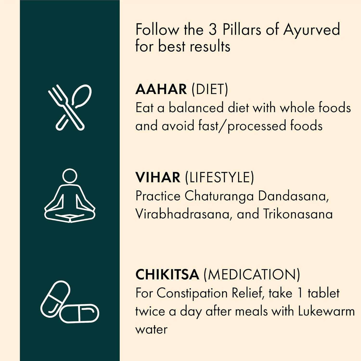 Dr. Vaidya's Ayurvedic Constipation Relief Tablets - 60 Count