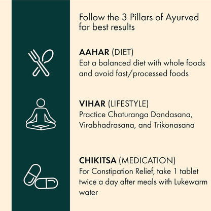 Dr. Vaidya's Ayurvedic Constipation Relief Tablets - 60 Count