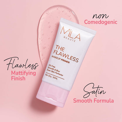 Mila Beauté Oil-Free Makeup Primer with Vitamins A & E, Matte Finish, 30ml