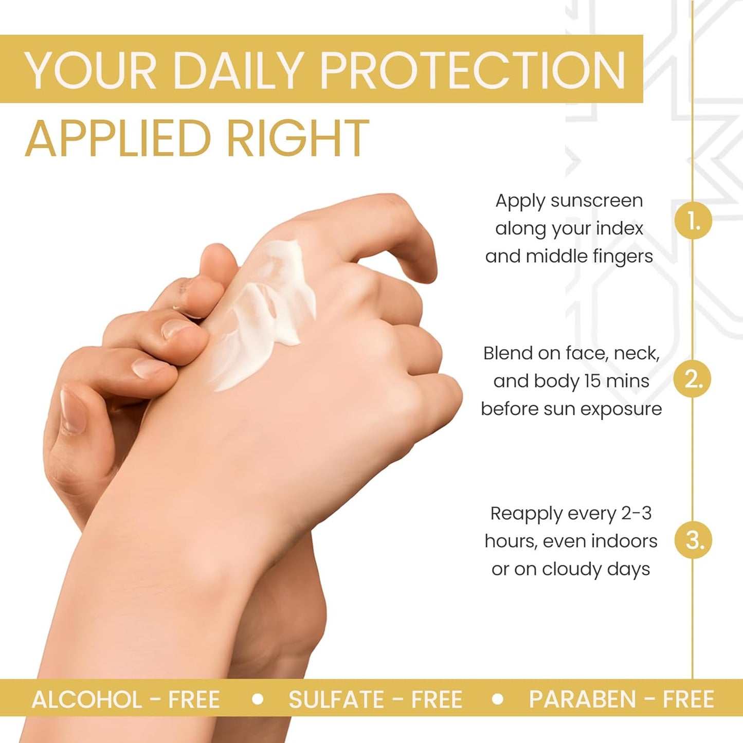 GOLD Sunscreen SPF 50 PA+++ for UV Broad Spectrum Protection, Hydrating Gel With Aloe Vera, No White Cast, Water Resistant, Dermatologically Tested, For Men and Women, All Skin Types, 50g.