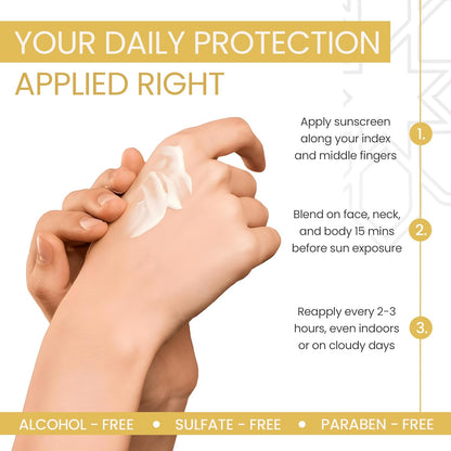 GOLD Sunscreen SPF 50 PA+++ for UV Broad Spectrum Protection, Hydrating Gel With Aloe Vera, No White Cast, Water Resistant, Dermatologically Tested, For Men and Women, All Skin Types, 50g.