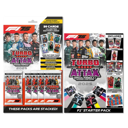 Topps Turbo Attax Formula 1 2025 Trading and Collectible Card Game (Mega Tin - Diamond Edition)