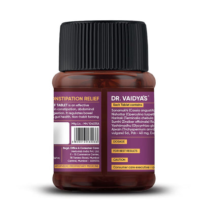 Dr. Vaidya's Ayurvedic Constipation Relief Tablets - 60 Count