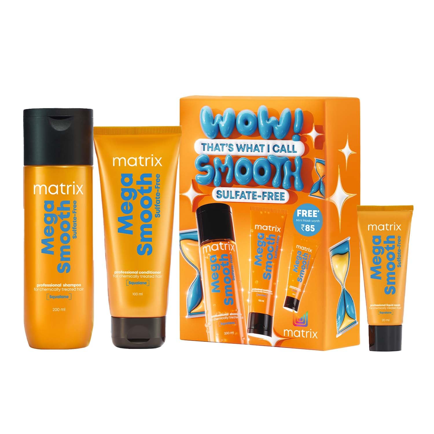 Matrix Mega Smooth Sulfate-free Shampoo and Conditioner | For Colored & Chemically Treated Hair