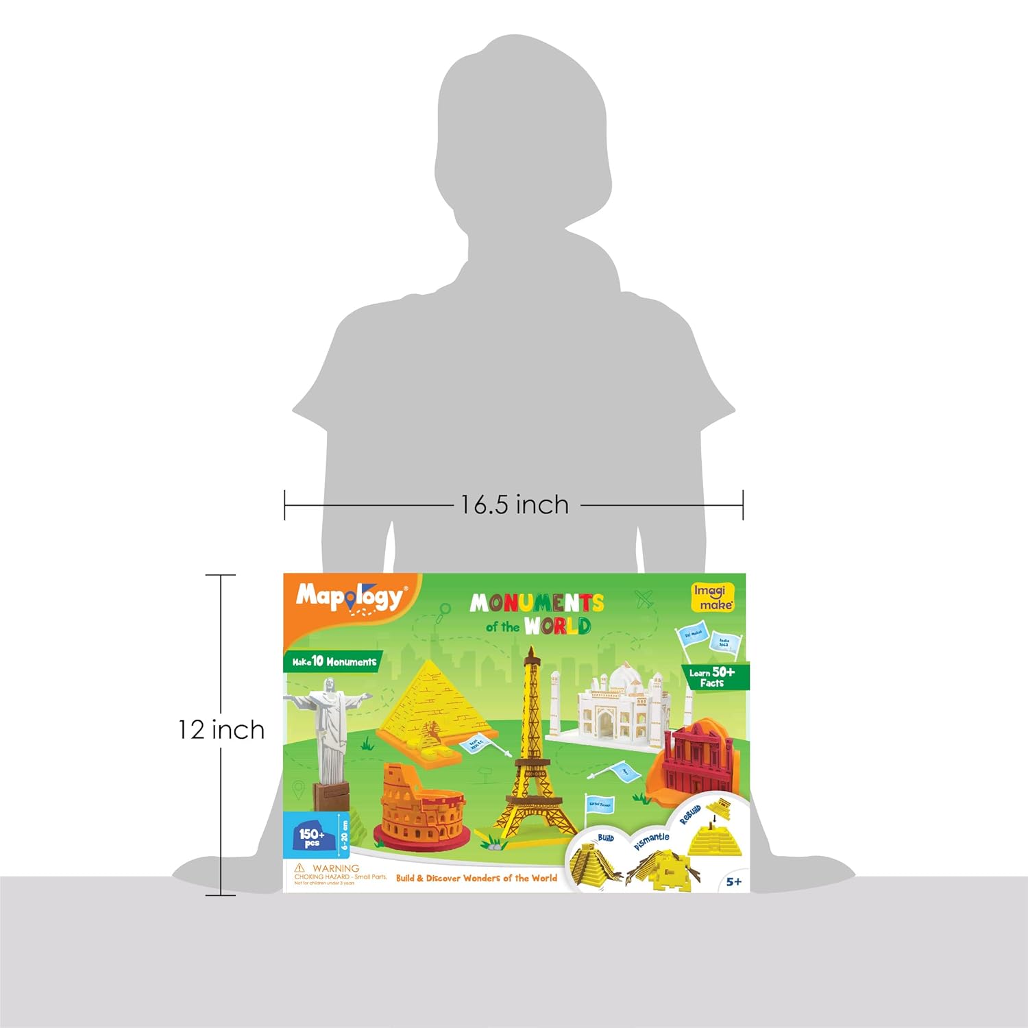 Imagimake Mapology - Monuments of The World Educational Toy and Learning Aid - Puzzles for Kids for Age 5 Years+