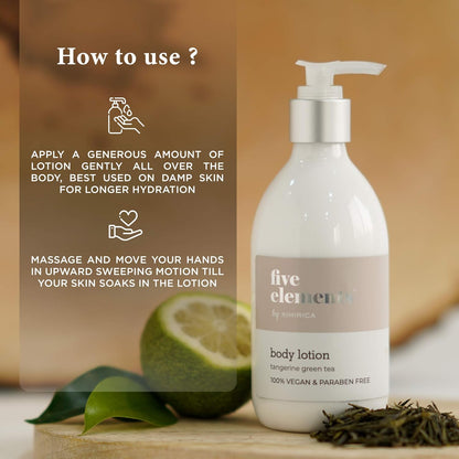Kimirica Five Elements Luxury Body Lotion, Tangerine & Green Tea, 300ml