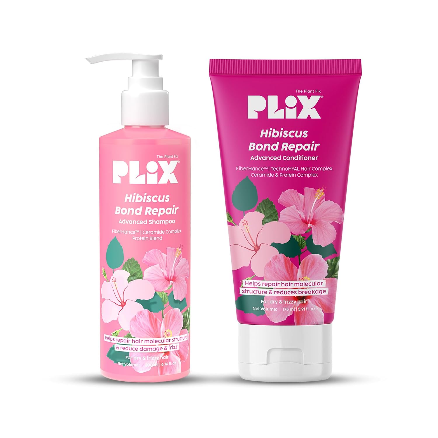 Hibiscus Bond Repair Shampoo & Conditioner Set with FiberHance™ & TechnoHYAL