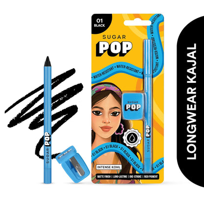 SUGAR POP Intense Black Kohl Eyeliner 1.2g Smudge-Proof & Water-Resistant