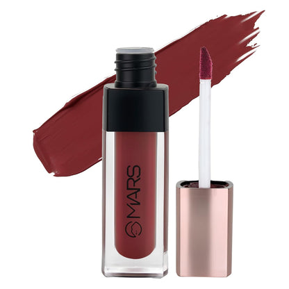 MARS Popstar Non-Drying Liquid Mousse Lipstick for Women with Matte Finish | Lightweight and Non-Sticky Formula | Up to 12 Hour Long Lasting | Transferproof & Waterproof (6.0ml) (03-Chorus Girl)