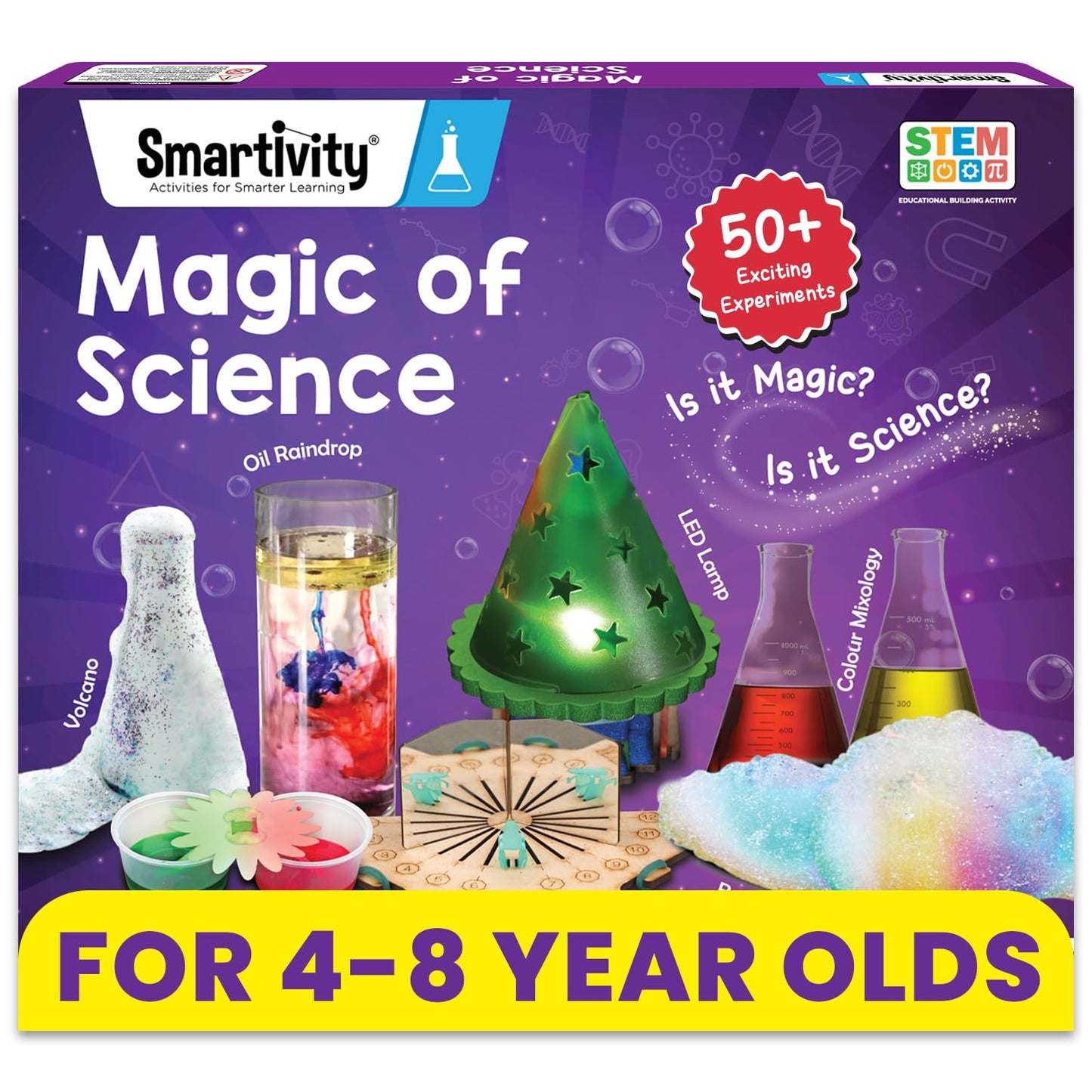 Smartivity My First Science Experiment Kit for Kids 6-8-10-12-14 Years I 50+ Amazing Science Experiments | Birthday Gift for Boys & Girls | Educational Toy for Kids 6,7,8,9,10,11,12 Years Old Rocket Launcher