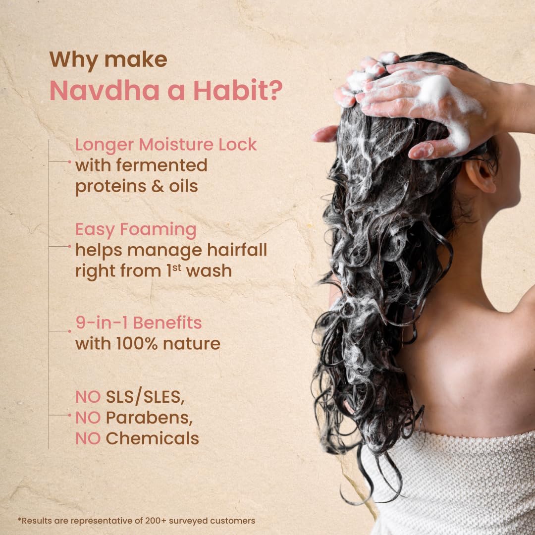 Nat Habit Hibiscus Navdha Shampoo for Hair Growth, Sulfate-Free, 250ml