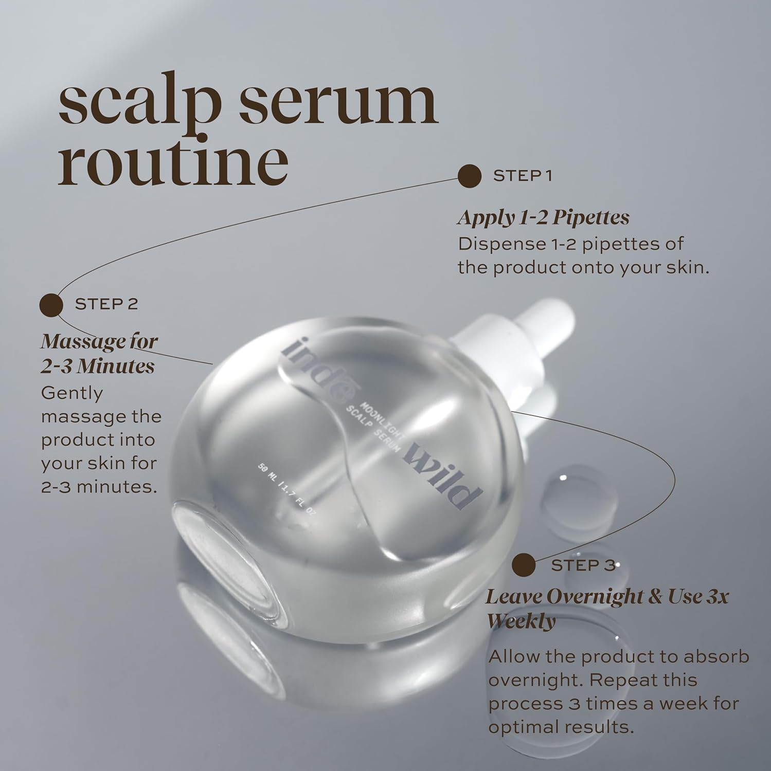 indē wild Moonlight Scalp Serum 50ml for Hair Growth & Density