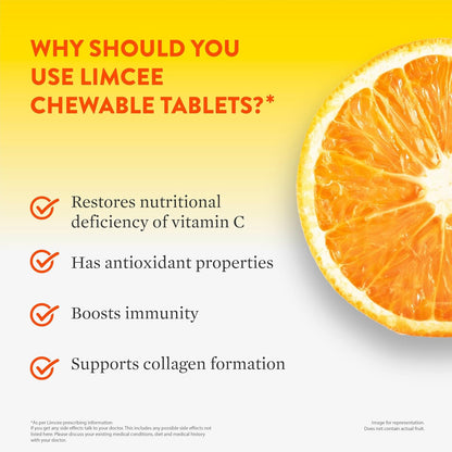 Limcee Vitamin C Chewables 500mg, Tangy Orange, 15 Tabs