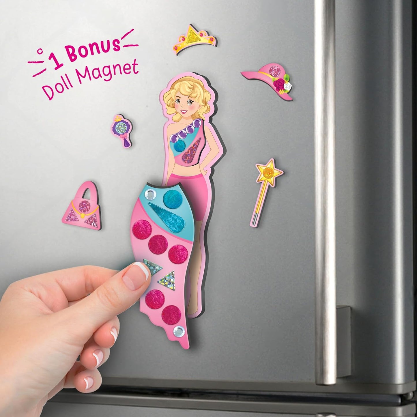 Imagimake DIY Magnetic Dress-Up Princess |Pretend Play Toys for Girls | 30 Magnetic Dresses & Accessories | Interchange & Create Unlimited Outfits | Birthday Gift for Girls Ages 3,4,5,6,7,Multicolour 3. Magnetic Dress-Up Mermaid