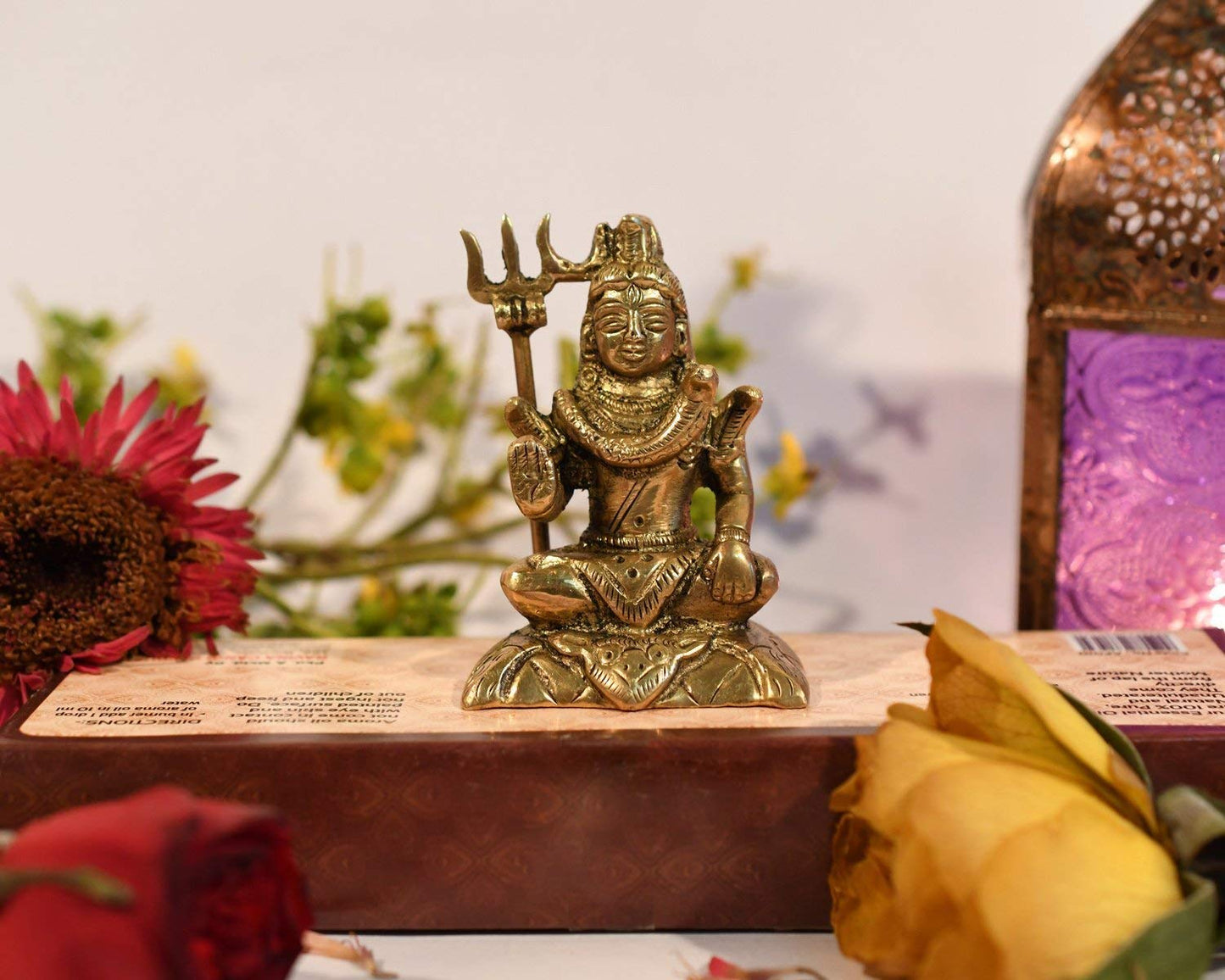 Collectible India Lord Shiva Idol Shiv Padmasana Sitting Statue | Gift Item for Home Family and Friends (3.1 Inches)