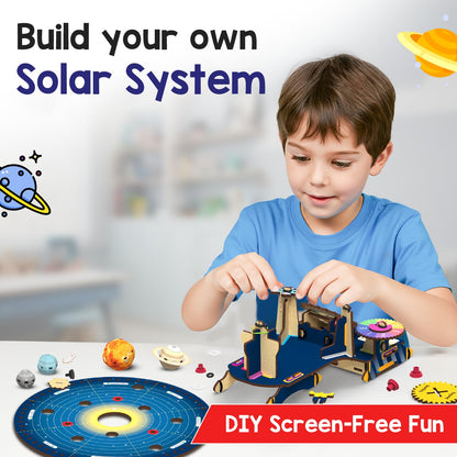 Smartivity DIY Solar System Kit | Gear-Driven Working Model of Planets | Birthday Gift for Boys & Girls 8-14 YearsI Build, Rotate & Explore Astronomy | Learn Solar System & Science Facts