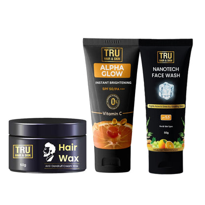 TRU HAIR & SKIN Alpha Glow Instant Brightening SPF 50 | PA+++ | 50ml